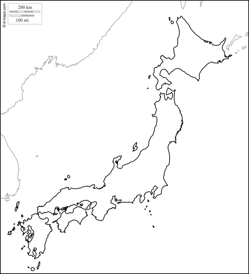 blanco kaart japan