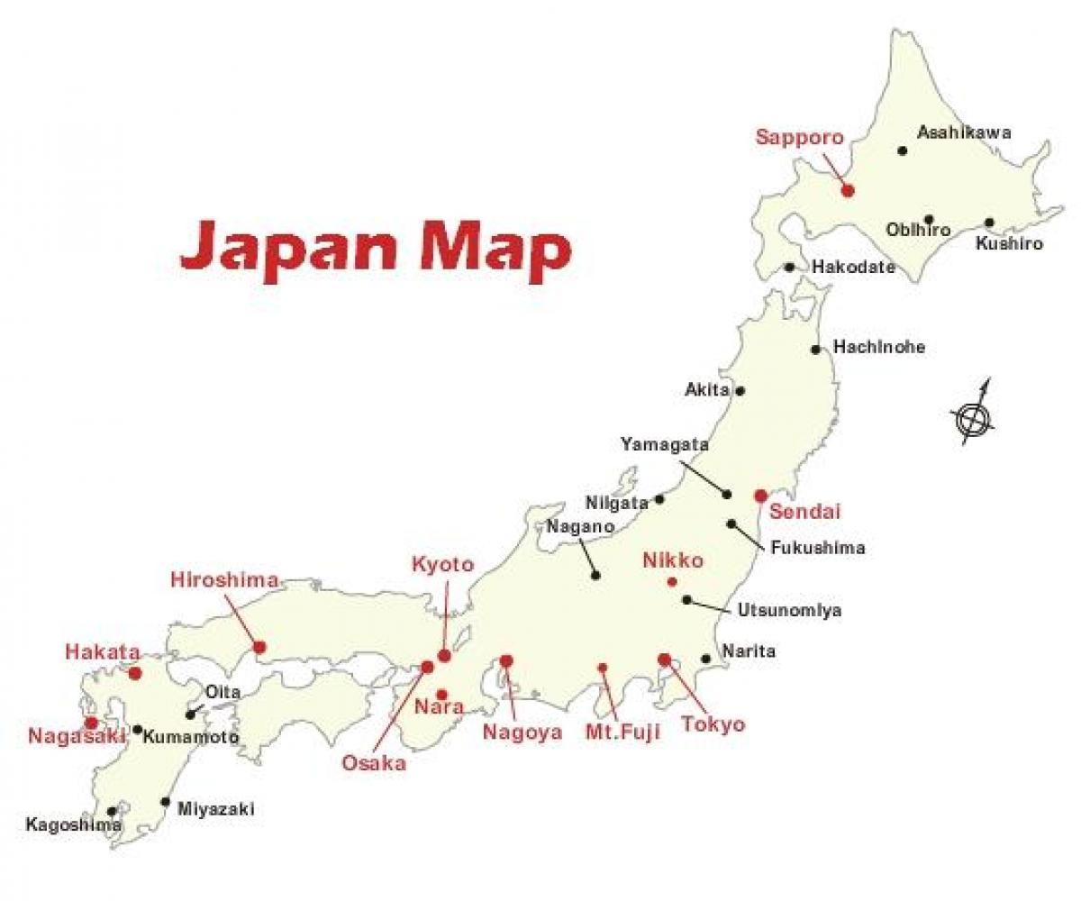 Japan Kaart Printable Afdrukbare Japan Kaart Oost Azi Azi   Japan Afdrukbare Kaart 