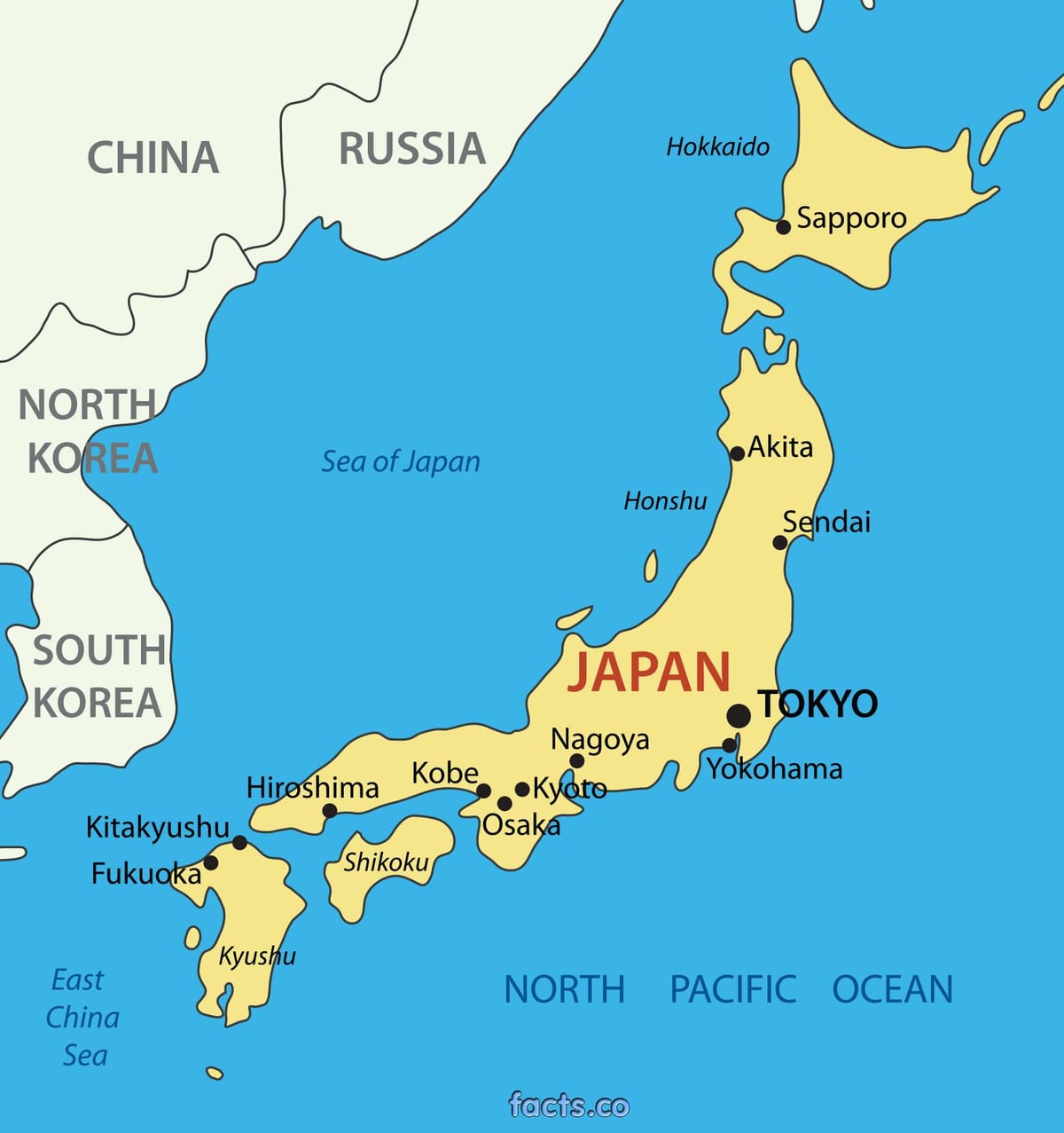 kaart van japan