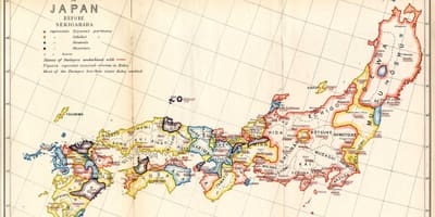 Kaart van het feodale japan
