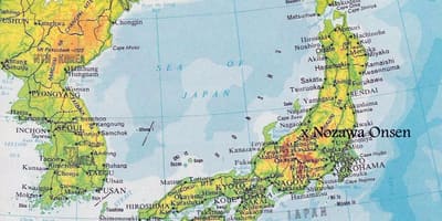 Hoogte kaart van japan