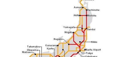 Japan Railway kaart