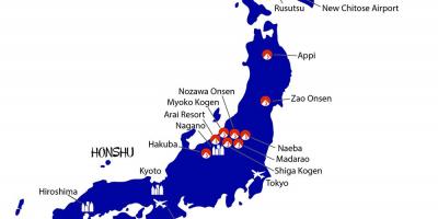 Kaart van japan skigebieden