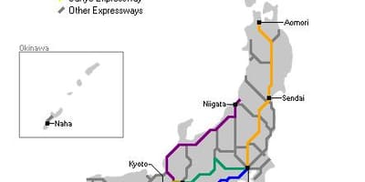 Kaart van japan snelweg