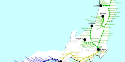 Japan kaart trein