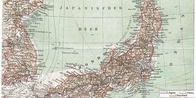 Oude kaart van japan