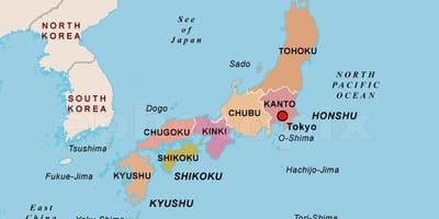 Politieke kaart van japan
