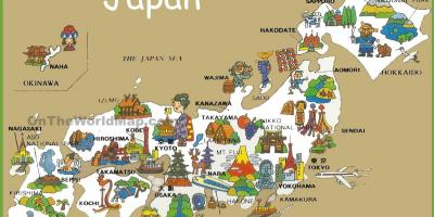 Toeristische kaart van japan